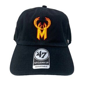 47 Clean Up Hat Baseball Training Cap One Size Adjustable Black Outdoor Black